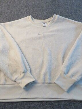 Nike Women Crew Neck Sweatshirt Grey Swoosh (0033)